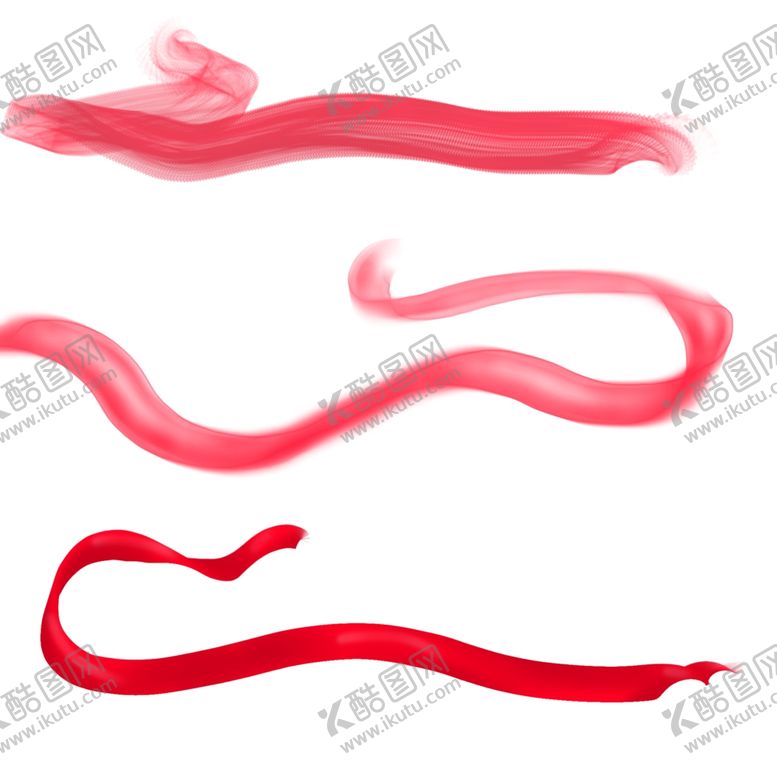 编号：42699210281732066267【酷图网】源文件下载-丝绸飘带绸带喜庆红色布分层高清