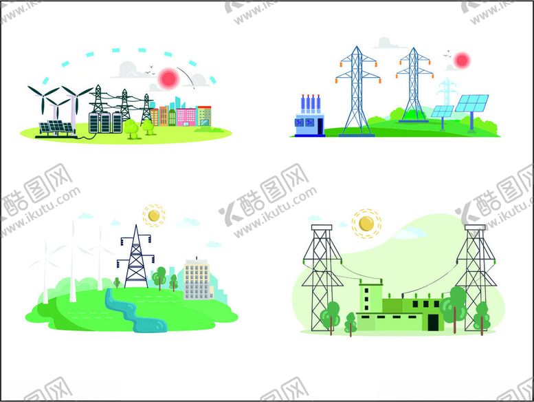 编号：25616909141400385469【酷图网】源文件下载-多样绿色能源场景展示