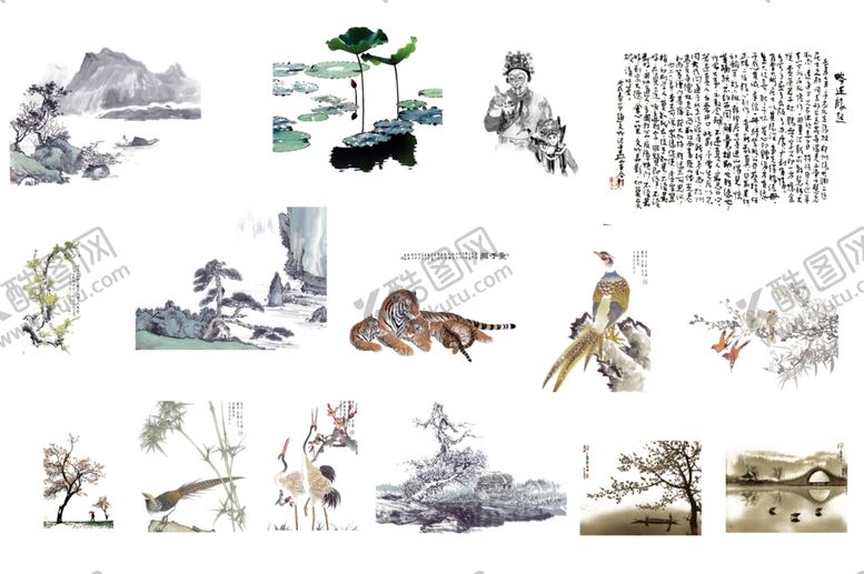 编号：42808009160341347296【酷图网】源文件下载-水墨荷花中国元素