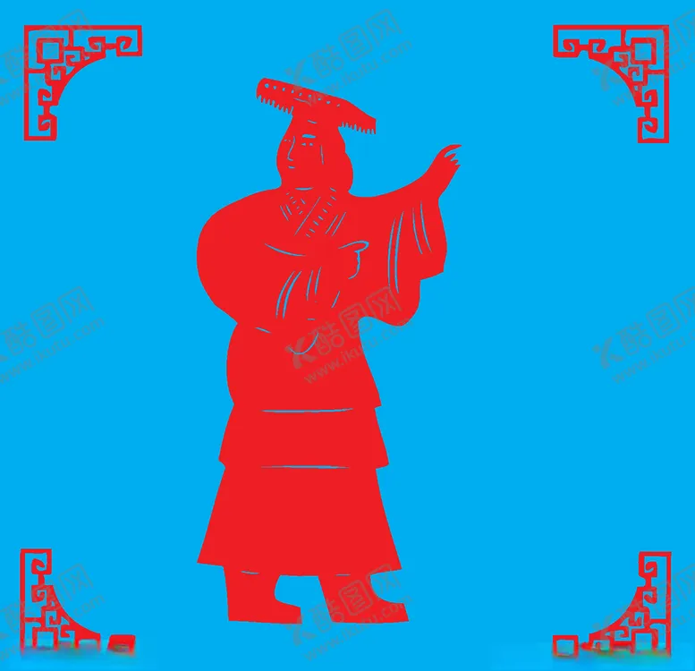编号：87762504202348156291【酷图网】源文件下载-古代人物剪纸