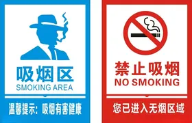 禁止吸烟标语展板标志smoking