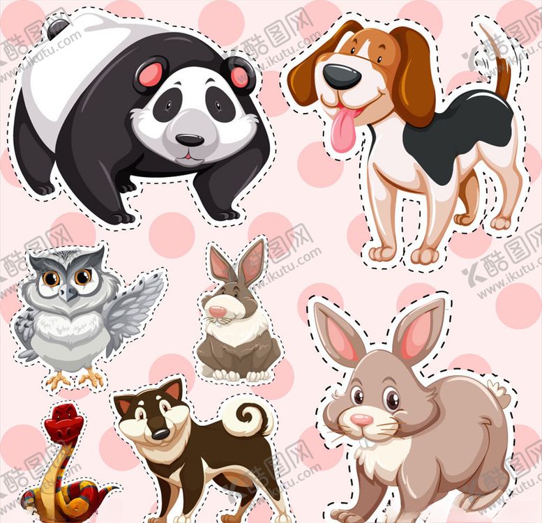 编号：88578210312218349855【酷图网】源文件下载-卡通野生动物