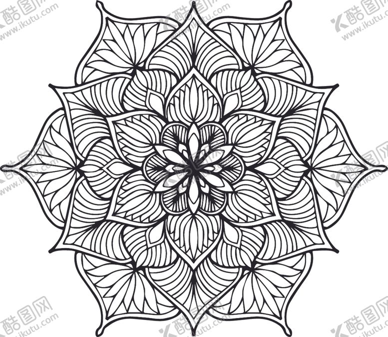 编号：25781109162300163709【酷图网】源文件下载-曼陀罗花纹