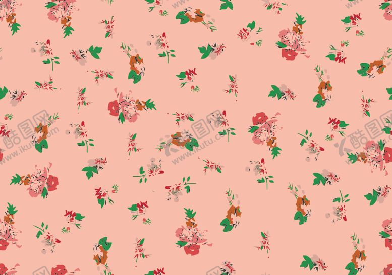 编号：14116109201915566390【酷图网】源文件下载-小碎花大牌数码印花花卉