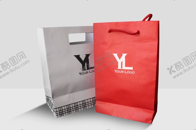 编号：46741806242243437101【酷图网】源文件下载-包装样机图片纸袋LOGO样机
