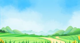 田园风光清新自然美景背景素材