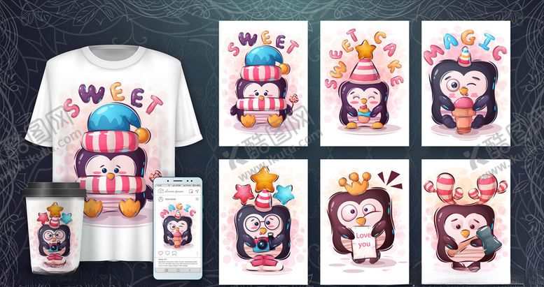 编号：14561310062119562604【酷图网】源文件下载-卡通印花