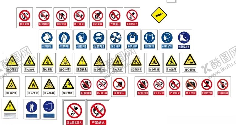 编号：46358307080519139418【酷图网】源文件下载-各类消防警示标志