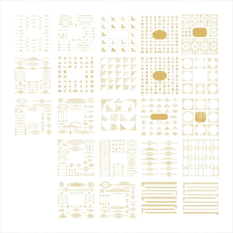编号：85493609160740445043【酷图网】源文件下载-欧式边框素材中式元素中式线条