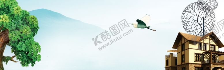 编号：16593106162041323215【酷图网】源文件下载-别墅仙鹤
