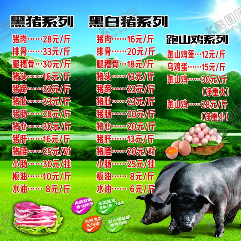 编号：25523702261053225764【酷图网】源文件下载-猪肉价目表