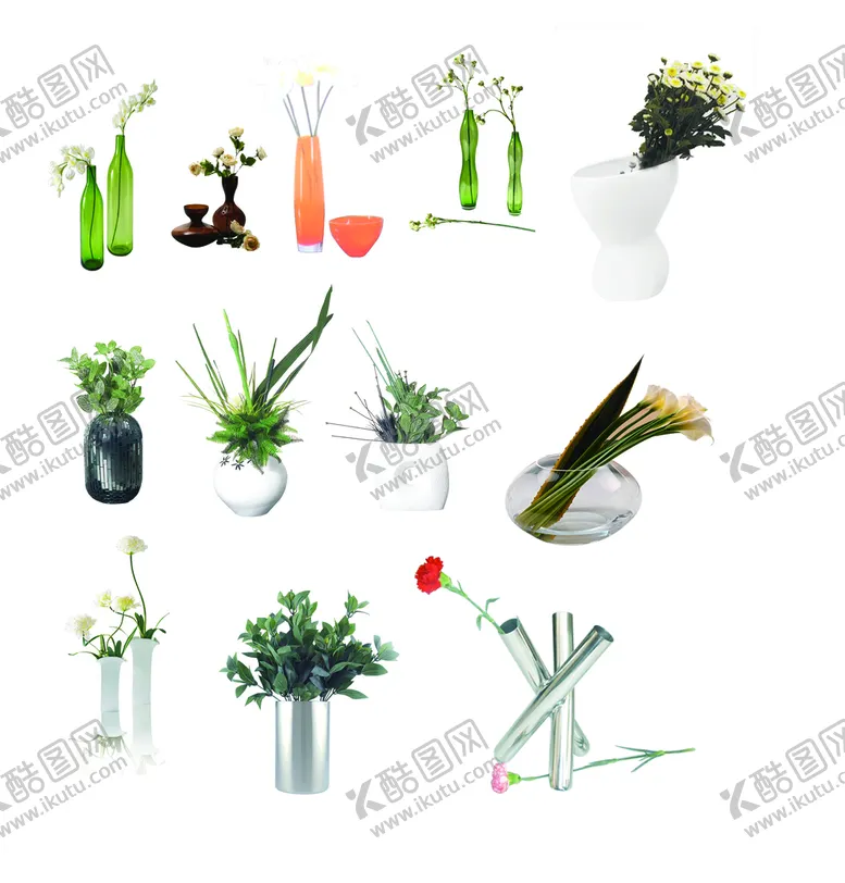 编号：63517209232126042506【酷图网】源文件下载-花卉花瓶景观