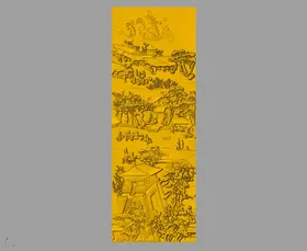 CAD浮雕装饰画立体模型塑吊顶室内设计柱子