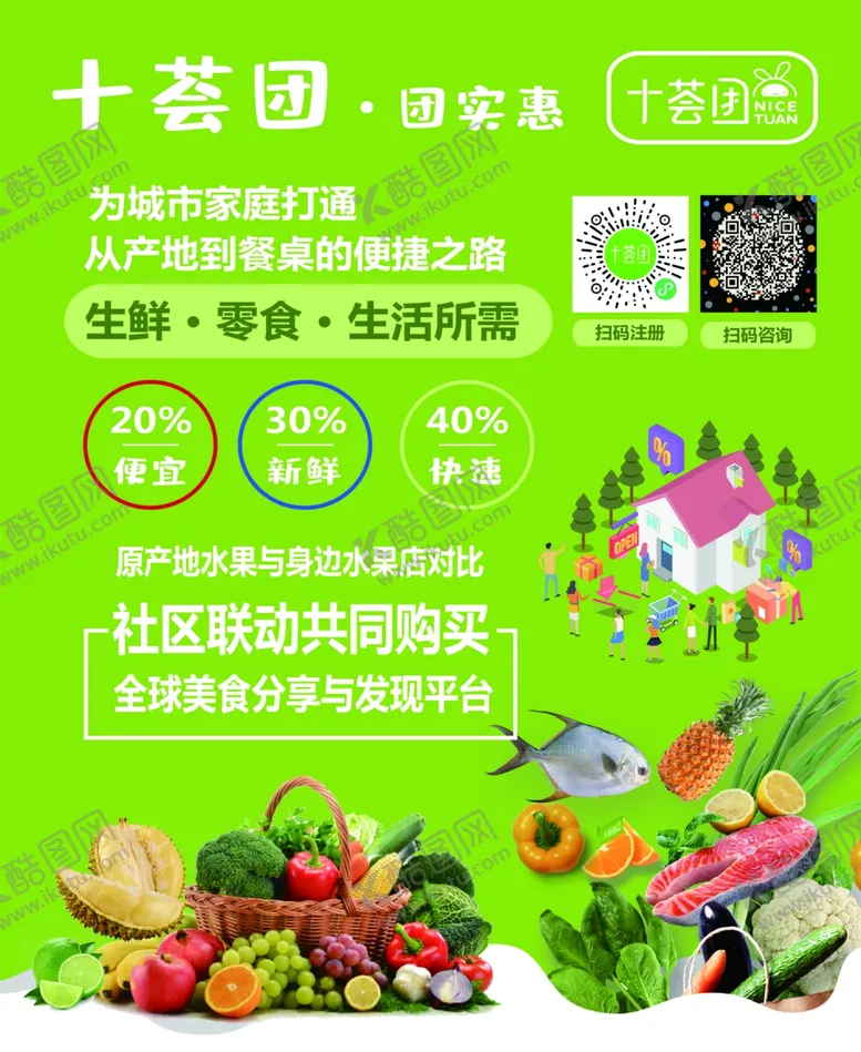 编号：52750907011220001553【酷图网】源文件下载-十荟团海报