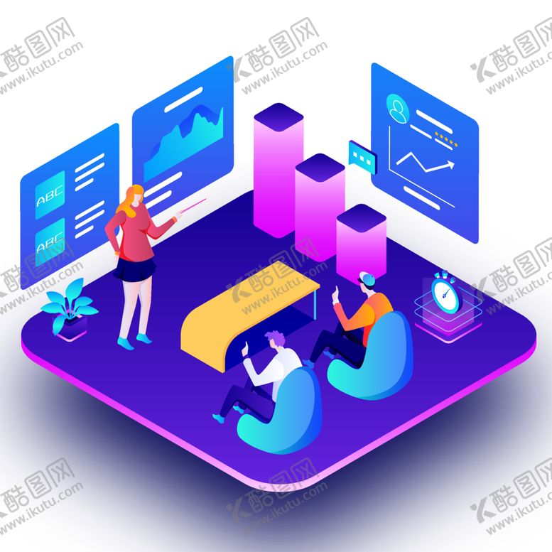 编号：20886012111626134079【酷图网】源文件下载-商务智能网络科技卡通3D