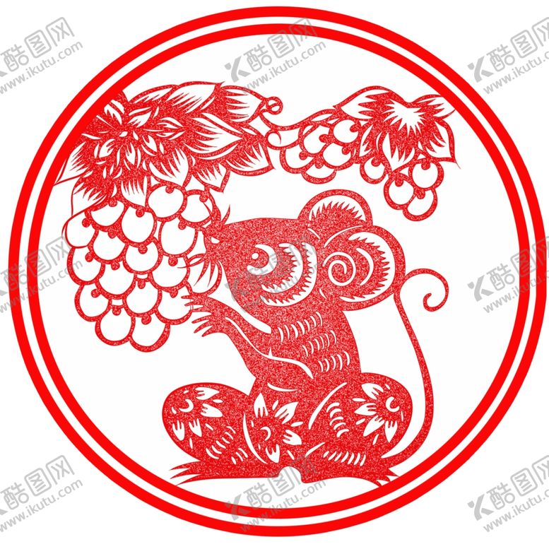 编号：66387209210908469742【酷图网】源文件下载-鼠年剪纸风格