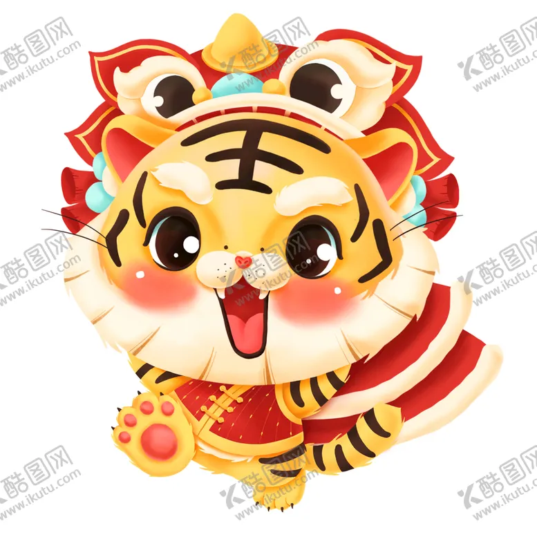 编号：28610409161602040432【酷图网】源文件下载-虎年老虎卡通福虎2022