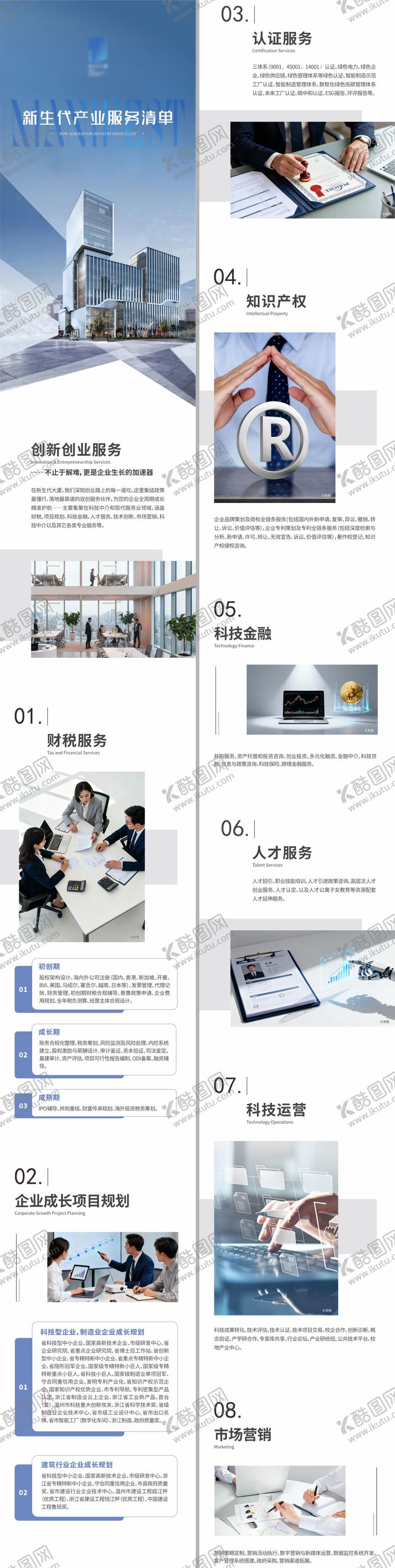 编号：18857504131422411359【酷图网】源文件下载-地产公众号新生代服务清单创意长图