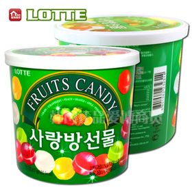 韩国乐天爱心球糖水果糖