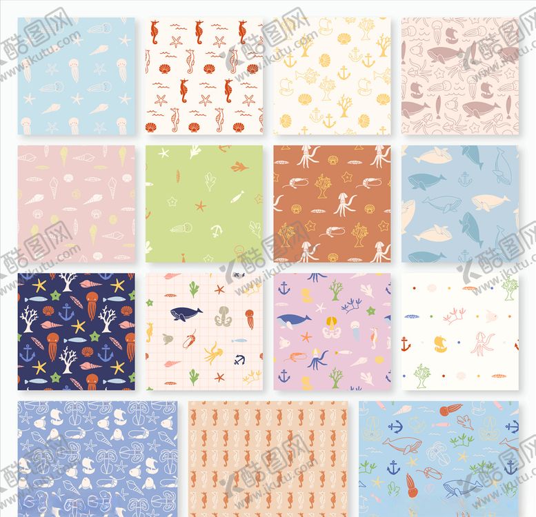 编号：44117909162014141107【酷图网】源文件下载-海洋生物背景