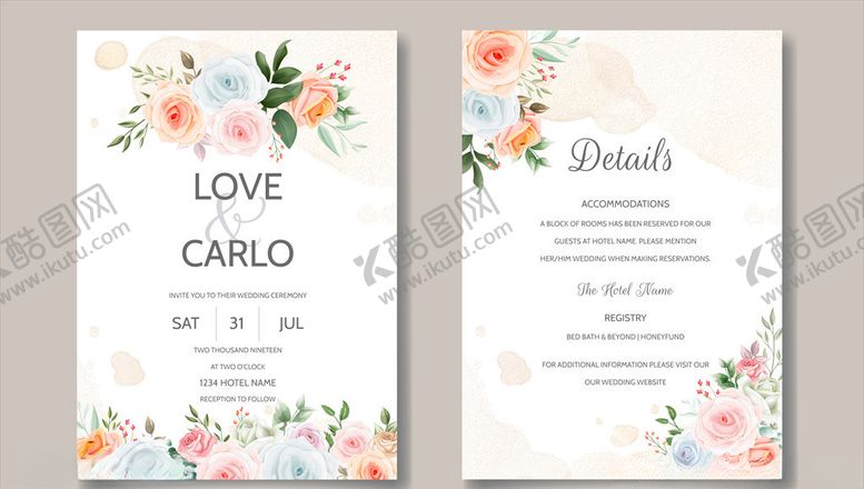 编号：43729910221305583233【酷图网】源文件下载-婚礼请柬