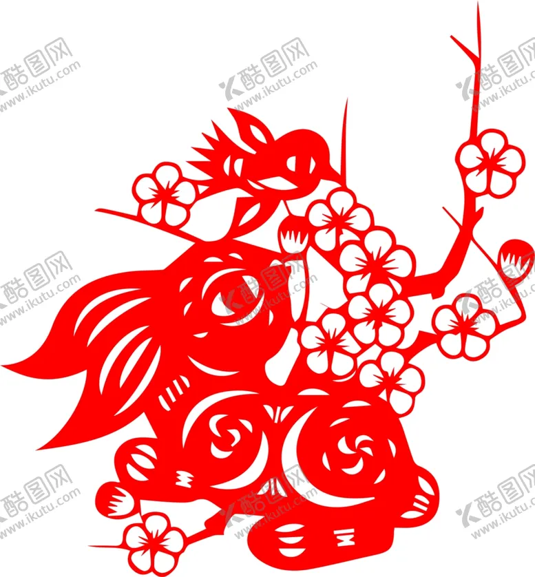 编号：17594512130338395139【酷图网】源文件下载-兔年剪纸