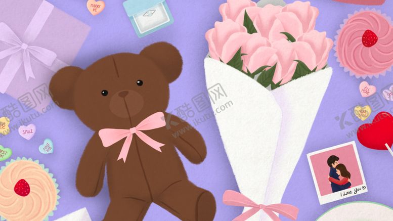 编号：58444209192015068123【酷图网】源文件下载-熊猫爱情素材背景