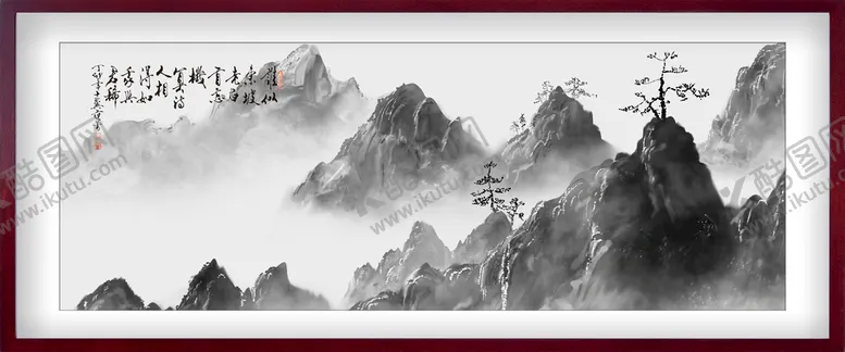 编号：28197409150425174723【酷图网】源文件下载-水墨山水背景