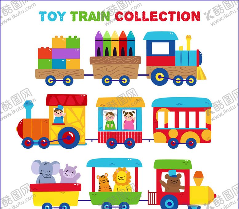 编号：70644009281414328428【酷图网】源文件下载-可爱玩具火车矢量素材