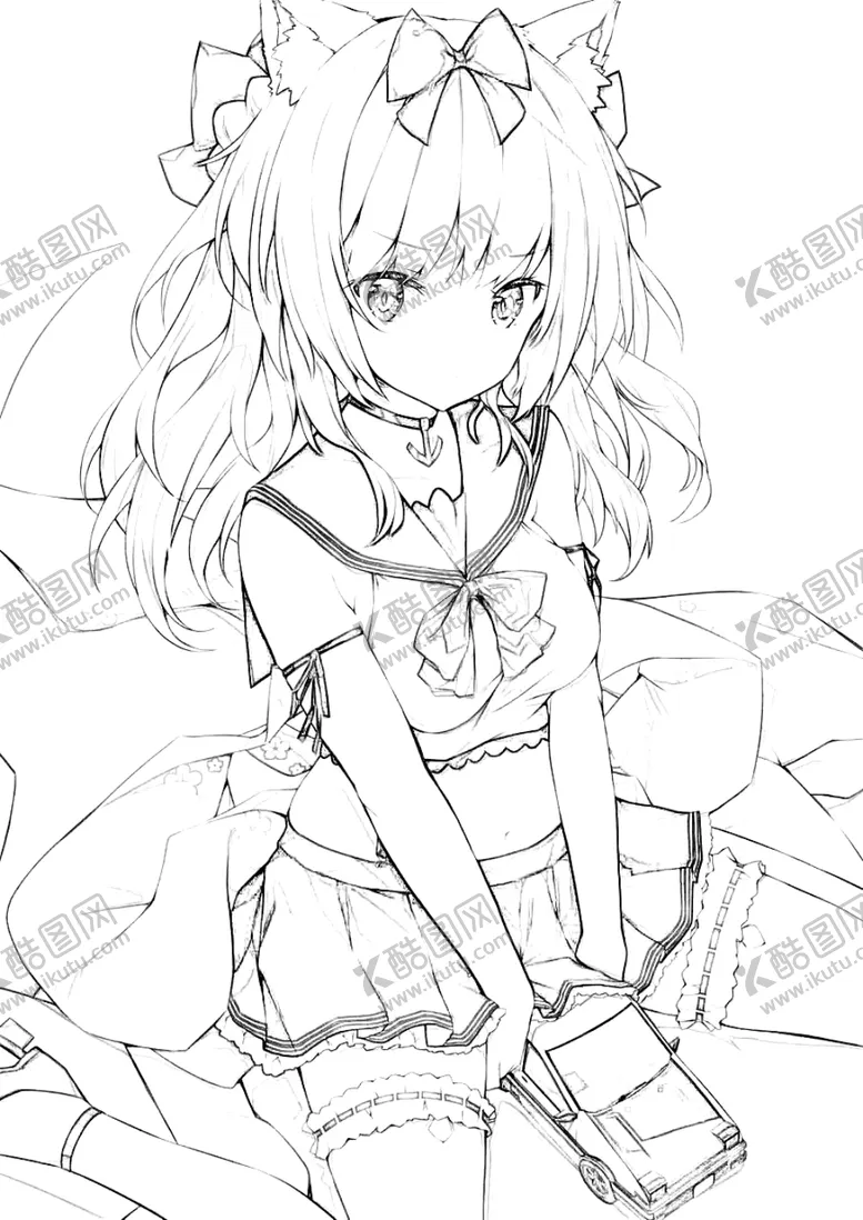编号：36478403280038398975【酷图网】源文件下载-女生线稿
