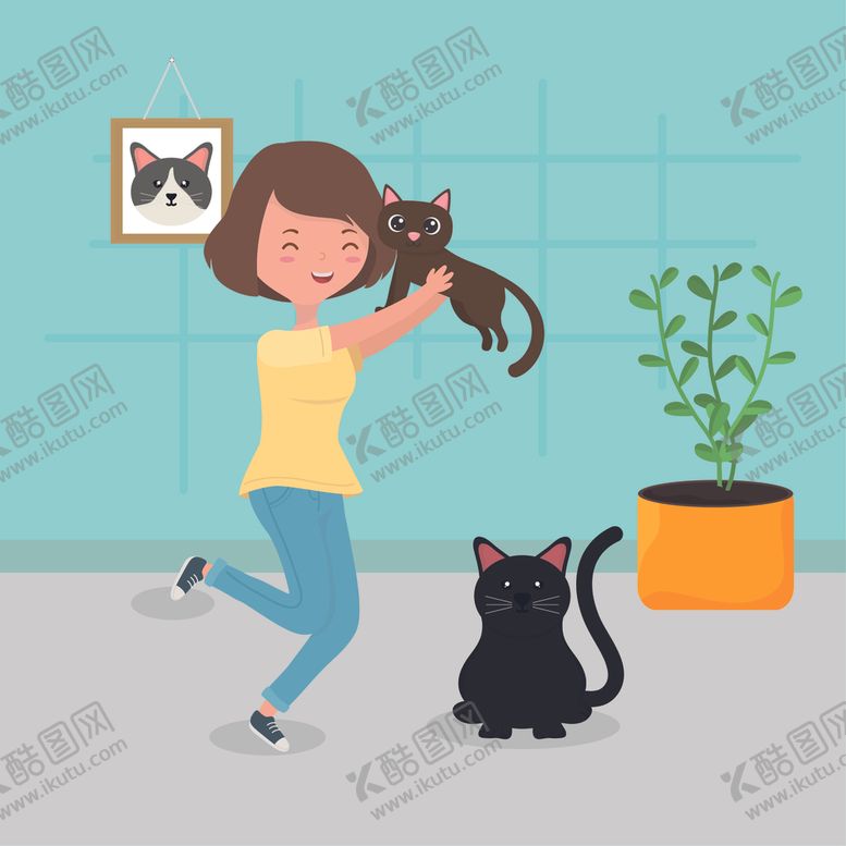编号：75081610230438195859【酷图网】源文件下载-宠物饲养主题插画