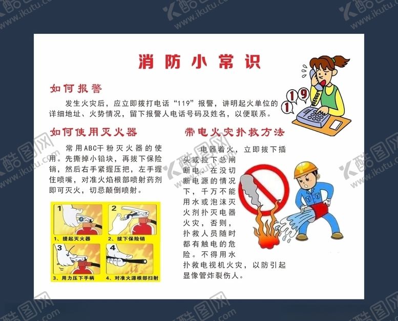 编号：88518309221641121309【酷图网】源文件下载-消防小常识