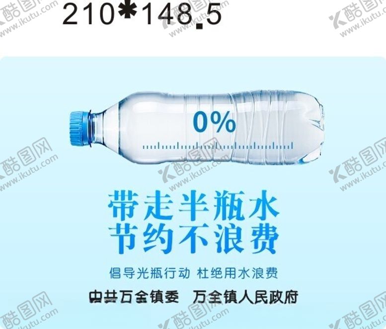 编号：84434202052035289015【酷图网】源文件下载-带走水瓶节约用水海报
