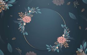 花朵贺卡精致手绘