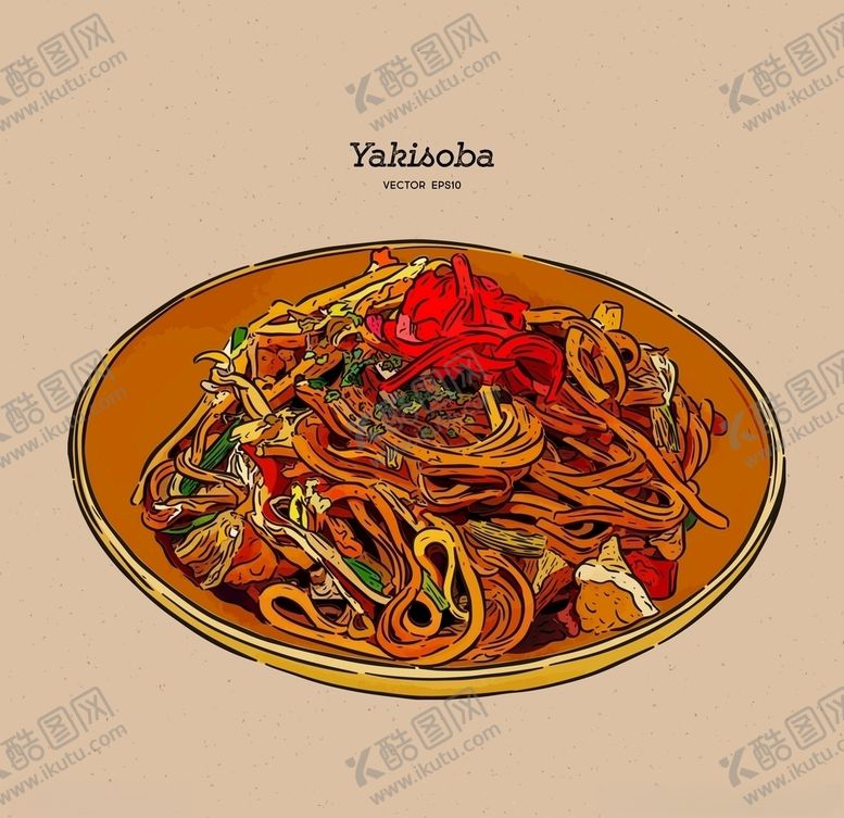 编号：62272409160804149412【酷图网】源文件下载-手绘美食面条