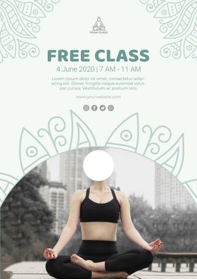 免费瑜伽课程海报