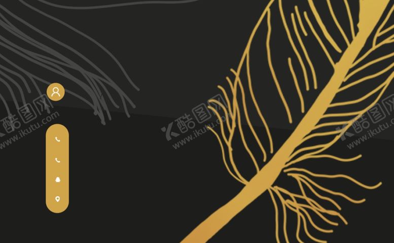 编号：95264709220207198543【酷图网】源文件下载-暗金羽毛艺术名片简约素材