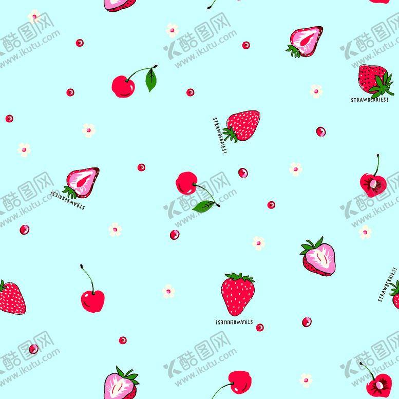 编号：40632509250401102476【酷图网】源文件下载-草莓樱桃