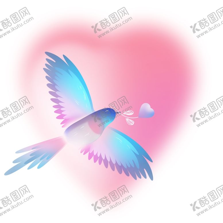 编号：99068502220654169909【酷图网】源文件下载-爱情鸟爱心素材