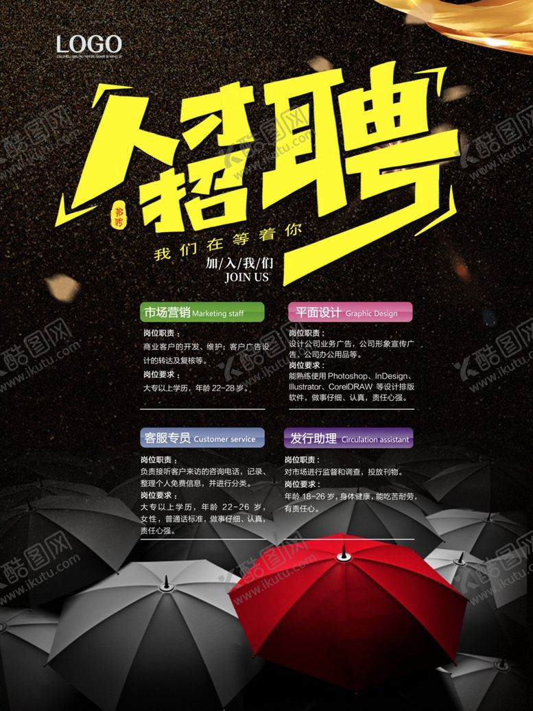 编号：85804710090920024934【酷图网】源文件下载-招聘海报设计