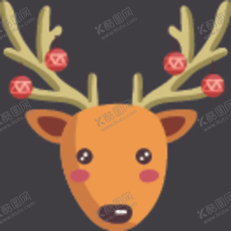 编号：75282901260051397172【酷图网】源文件下载-卡通圣诞鹿