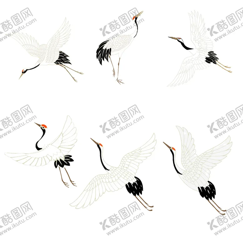 编号：17206909211620246130【酷图网】源文件下载-白色仙鹤图层