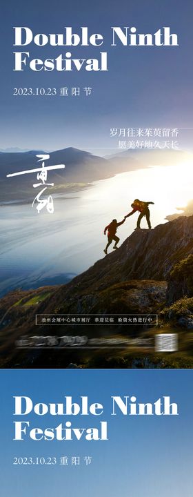 重阳节海报简约地产公历日系列