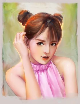 漫画人物插画合层