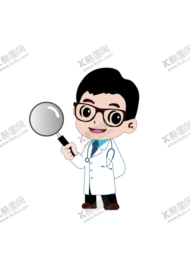 编号：71790810291504066784【酷图网】源文件下载-卡通小医生观察员