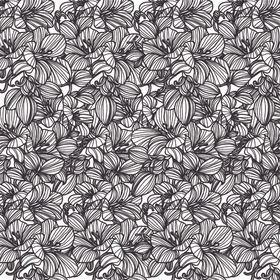 叶子花卉无缝图案