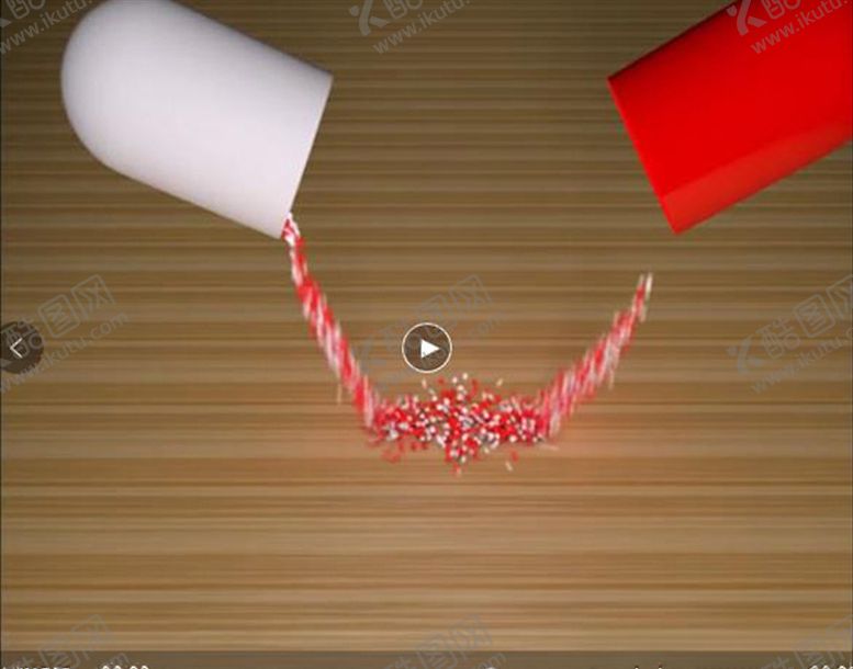 编号：92697509272333559693【酷图网】源文件下载-胶囊打开颗粒四散