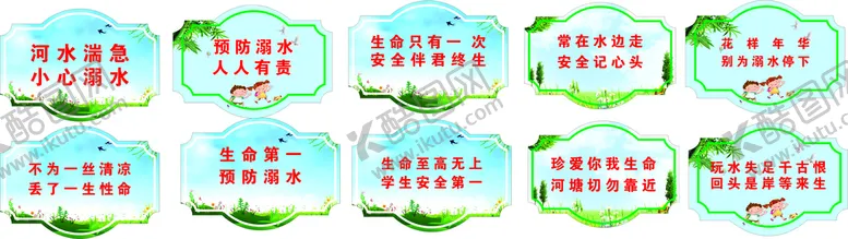 编号：42789610120125504859【酷图网】源文件下载-防溺水警示牌