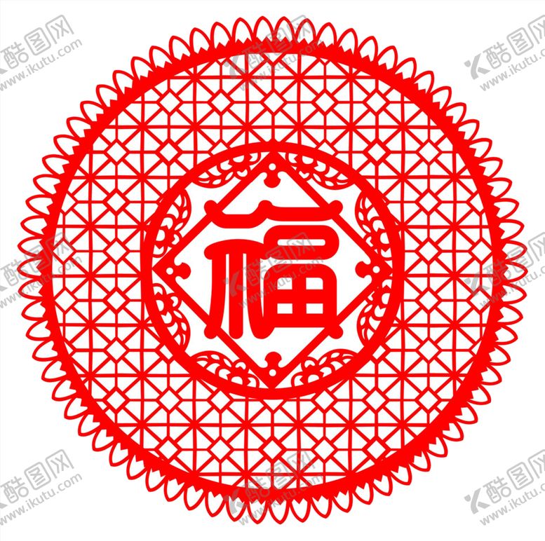 编号：22595806271509531960【酷图网】源文件下载-福字剪纸