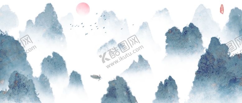 编号：34570109211019289760【酷图网】源文件下载-国画山水画